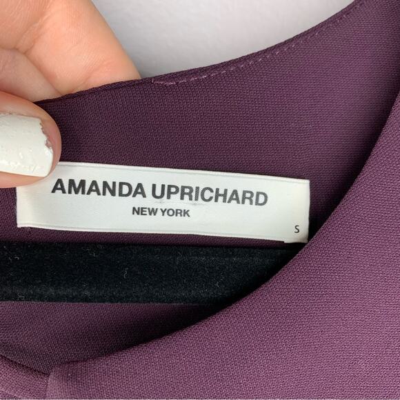 Amanda Uprichard deep plum purple sleveless mini dress women's size small - Picture 3 of 6